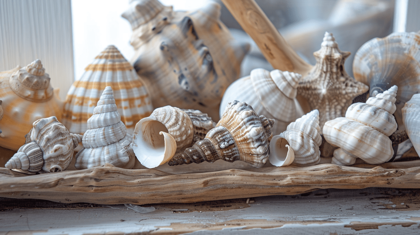 cohesive coastal christmas decor shell driftwood