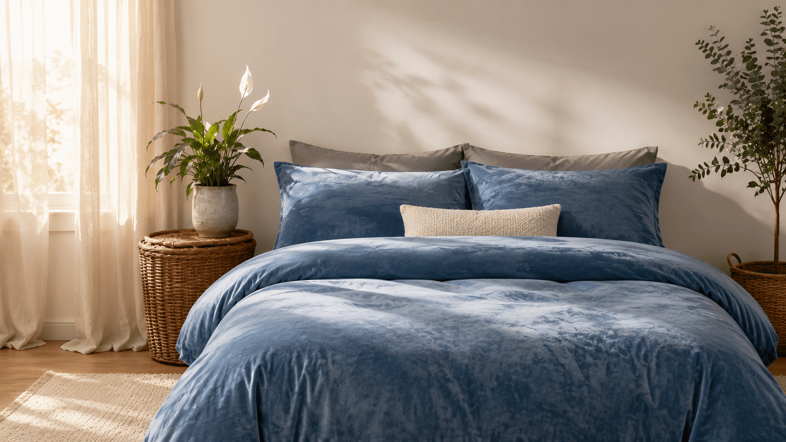 light blue comforter set queen velvet