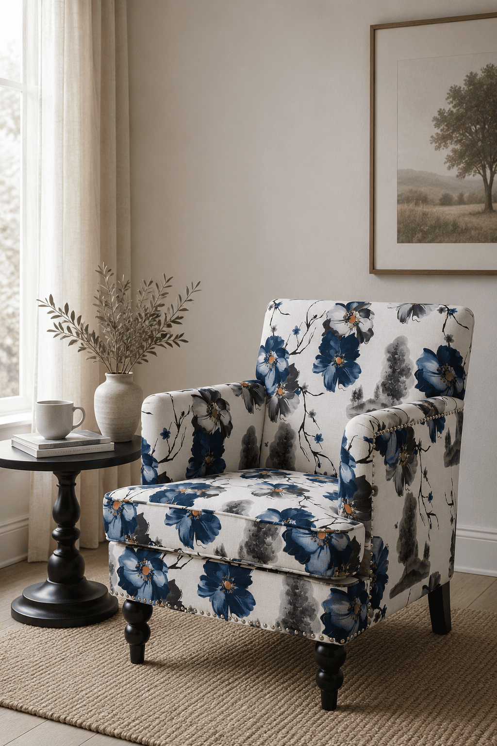 christopher knight home boaz fabric club chair floral print