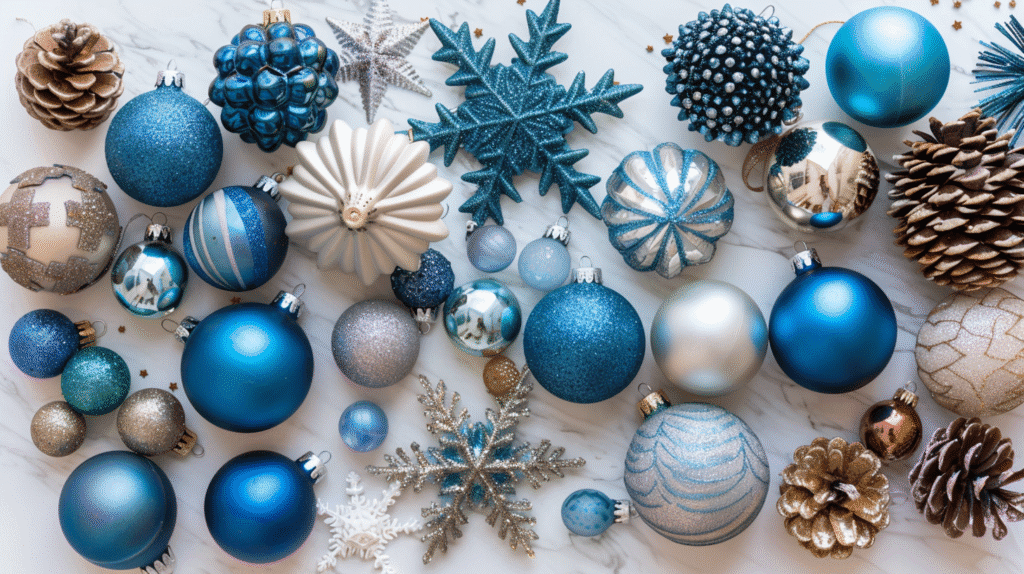 navy blue christmas decorating ideas