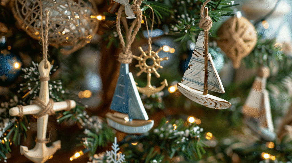 beach christmas tree nautical ornaments