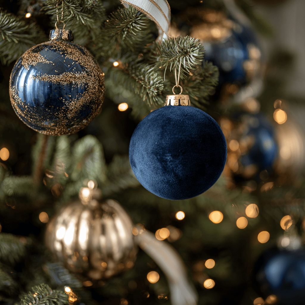 mixed textures matte shiny ornaments detail