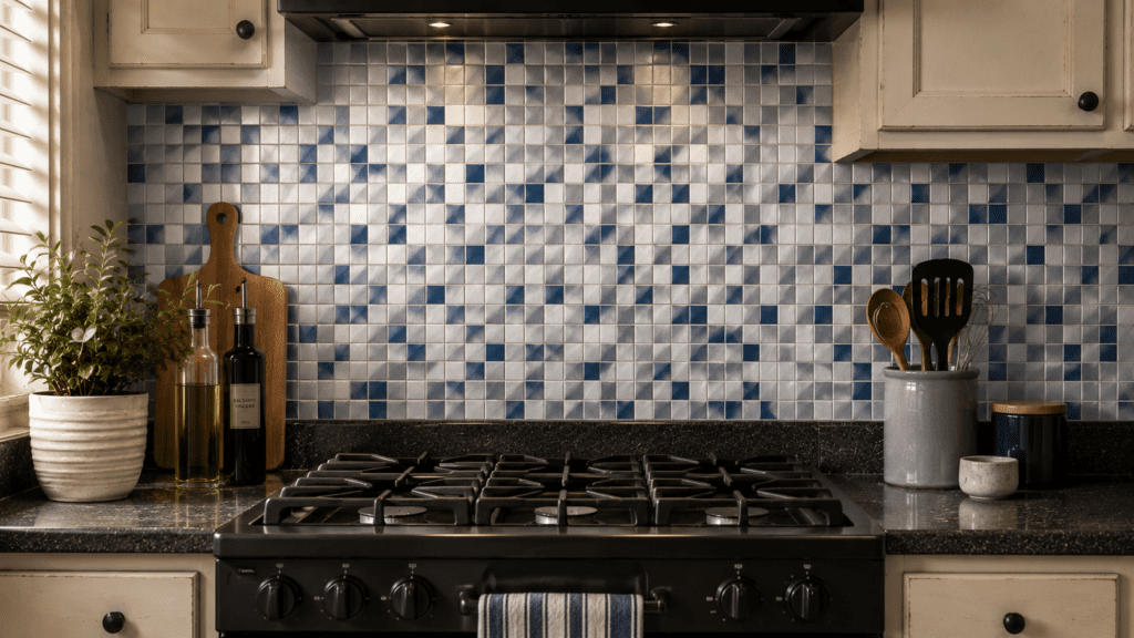 peel and stick backsplash tile stickers, kitchen wall adhesive small metal tiles square